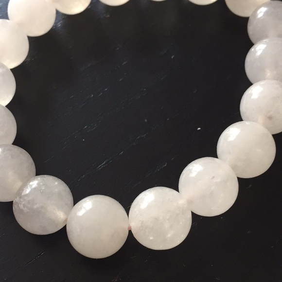 Pair Beaded Brown / White Stretch Bracelets - Picture 5 of 6